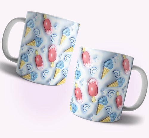 3D Inflated Effect Sublimation Templates for Kids' Mugs #T132 2