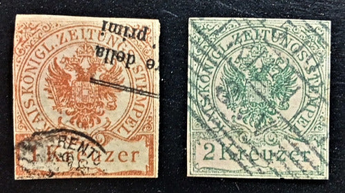 Austria, Serie Yv 8-9 Periódicos S Dentar 1890 Usada L18160 0