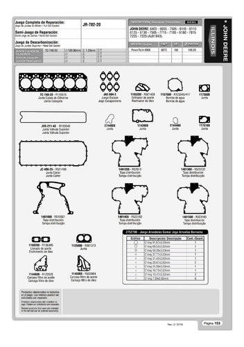 Illinois Junta T. Cilindros for John Deere 7715 6.8 Powertech 3