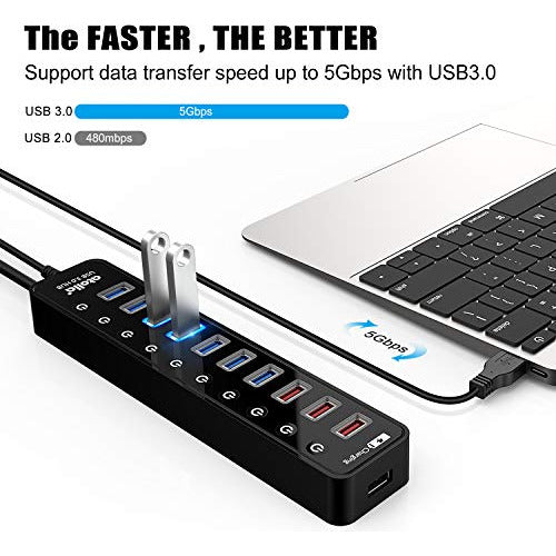 Potencia Usb 30 Hub Atolla Datos Usb 30 Hub 11  7 Puertos Us 1