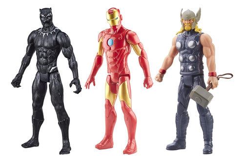 Marvel Figuras Muñecos Hasbro Pantera Negra, Iron Man Y Thor 0