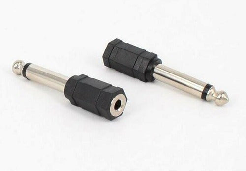 6.5mm Male to 3.5mm Female Mono Jack Adapter 0
