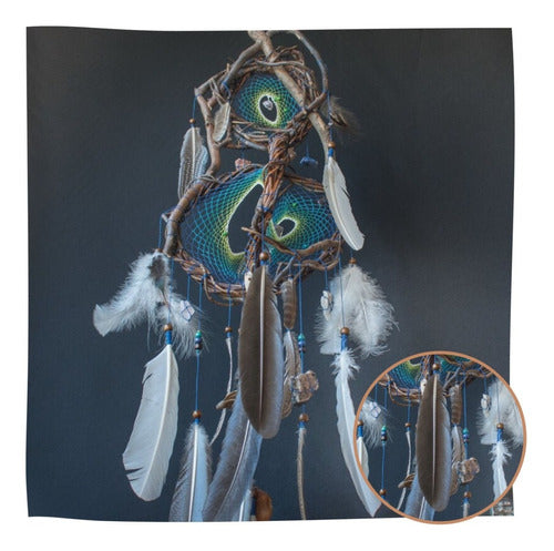 ArMoniZar Native Dreamcatcher, Three-Dimensional, with Natural Stones 0