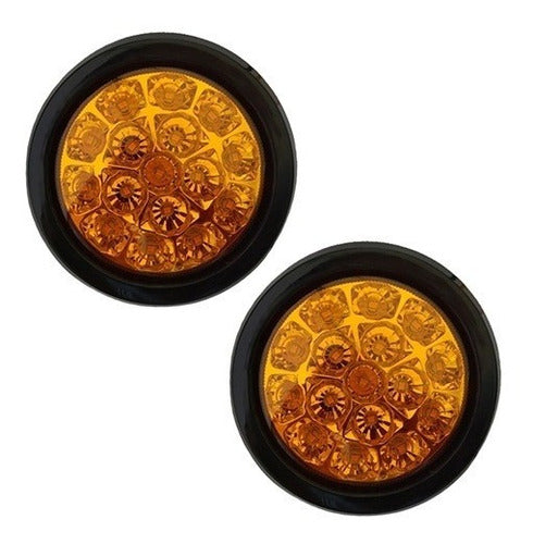 Poli Round Amber LED Tail Light Set 12V 0