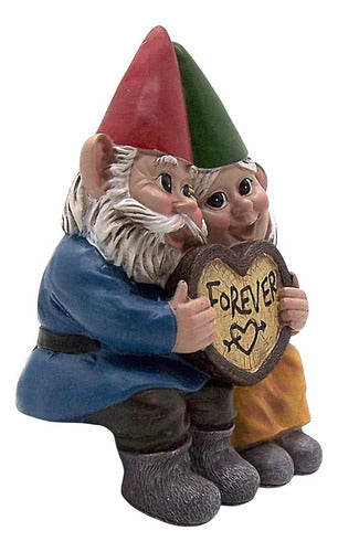 Casal De Gnomos Finlandeses De Jardim-amor Eterno Decorativo 1