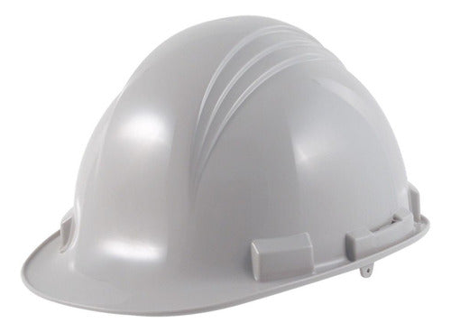 Honeywell Safety Gray Work Helmet with Ratchet Harness and Chin Strap 2