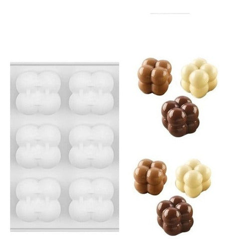 Vilut Silicone Mold Bubble 6 Small Cavities for Candles, Chocolate 0