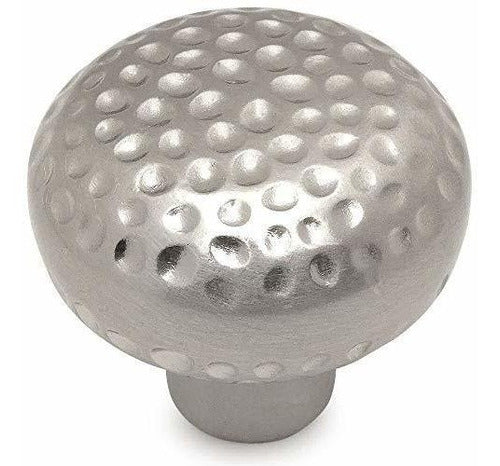 Cosmas 10551SN Satin Nickel Hammered Round Cabinet Knob Hardware - 10 Pack 0