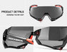 RockBros Lentes Running Polarizados Ciclismo 5 Micas Intercambiables 3