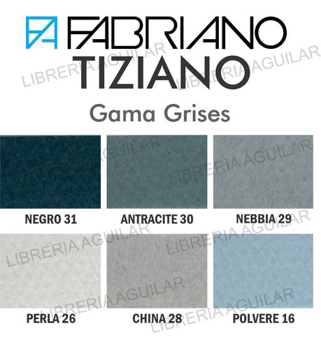 Fabriano Tiziano Color Range Blues X6 Art Cardstock 5