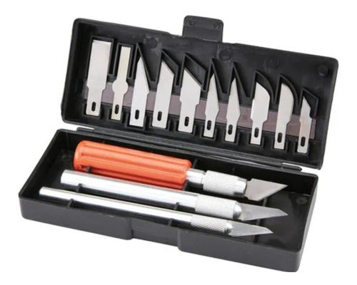 AIUARTESANAS Set De Cutter Precision 13 Piezas Con Estuche Tipo Bisturi 1