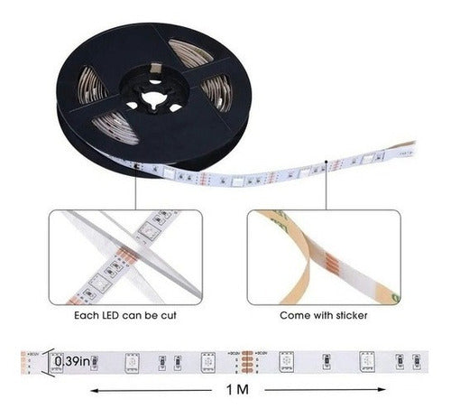 RGB 5050 3m LED Strip with Remote Control - USB Connection TV PC 4