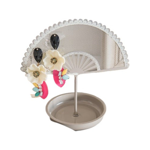 Metal Fan-Shaped Earring Holder 0