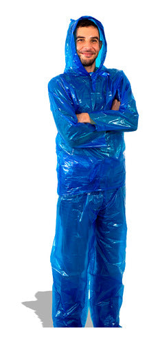 Mundo Trabajo Disposable Pants and Coat Set - Blue 6