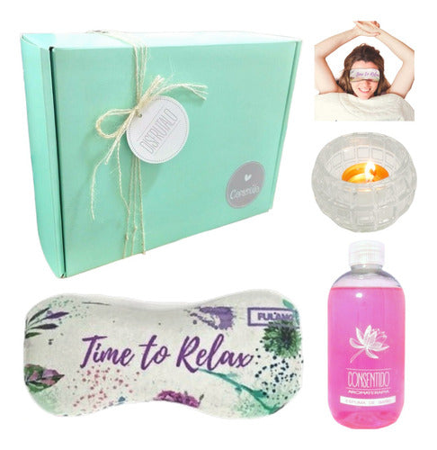 Relaxation Gift Box with Rose Aroma Zen Spa Kit N40 - Enjoy It to the Fullest - Set Relax Caja Regalo Aroma Rosas Kit Zen Spa N40 Disfrutalo