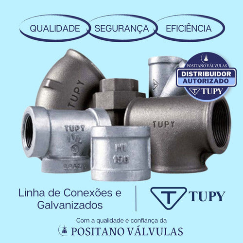 5x Cotovelo 45° Galvanizado 2 Polegadas Bsp Femea - Tupy 1