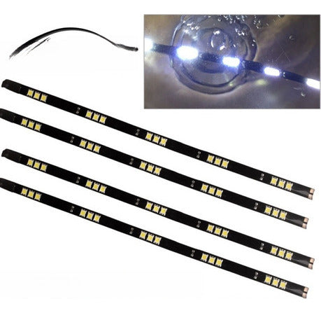 Xiulx98 4pcs 12 LED White Boat Car Bottom Clear Strip 5050 1