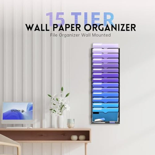 DALTACK Wall File Organizer with 15 Levels 1