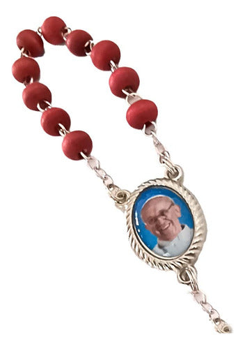 Papa Francisco Denario Palo Rosa Comunión Souvenir Importad 1