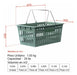 Mercado de las Estanterias Plastic Basket with 2 Handles for Supermarket - Pack of 8 1