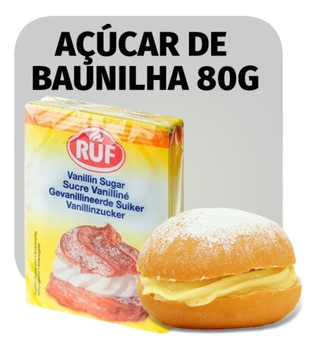 Kit 2 Açúcar De Baunilha 80g (contém 20 Pacotes) - Ruf 0