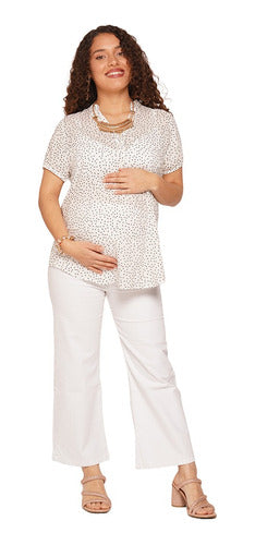 Mama ¿Qué Será? Blusa Maternal Voile Rayon Estampada Art. 2433 0