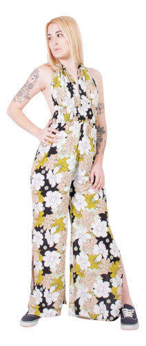 Melmar Long Palazzo Floral Print Jumpsuit with Open Back 5