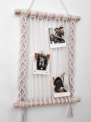 Macramé.sweethome Macramé Photo Wall Tapestry for Home Décor with Gift Clips! 1