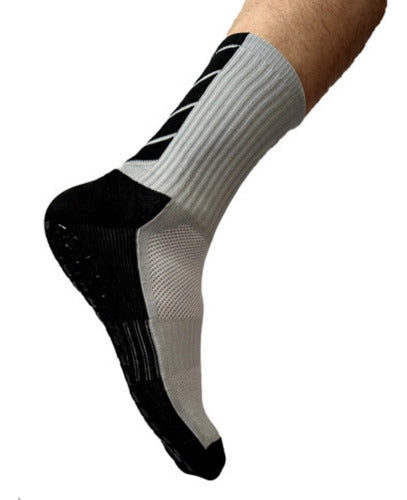 Amorarma Pack X3 Long Cotton Sports Socks with Non-Slip Grip 4