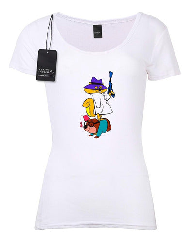 Naria Store Women's T-Shirt Inspector Squirrel Artwork Logo - Psia3 0