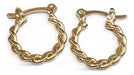 Cracco Italian Hoop Earrings Laminated in 18K Gold 201103 5