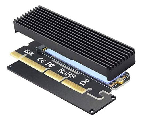 Godshark NVME Adapter with Heat Sink, M.2 SSD Key 0