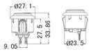 ELUMILED Boton Pulsador Arcade 24mm Int - 27mm Ext Blanco 1