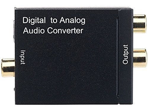 Analog Stereo Audio Converter with Optical Cable RCA 1
