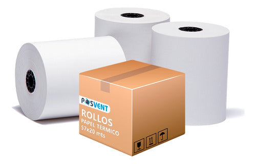 50 Thermal Paper Rolls 57mm x 20m Ideal for Posnet Kretz Aura 0