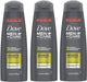 Dove Men +Care Sports 3-in-1 Shampoo 400ml Pack of 3 0