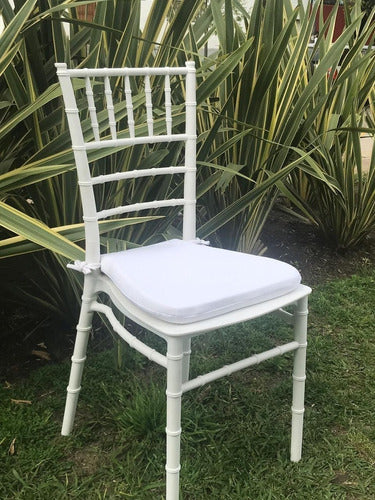 Bulk Tiffany Chair White Reinforced Plastic with Cushion 1