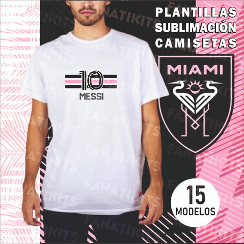 Messi Inter Miami 15 Plantillas Para Sublimar Remeras Mockup 0