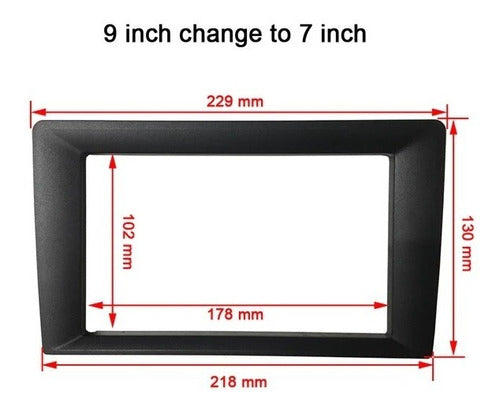 Universal 7 to 9 Inches Stereo Trim Frame MR9I04 DIN 1
