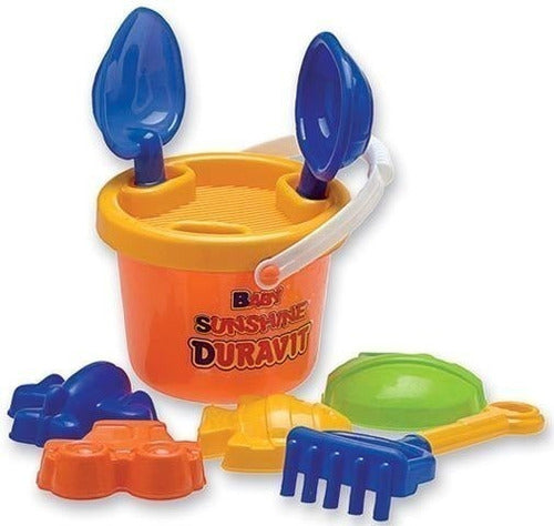 Duravit Beach Bucket with Shovel, Rake and Strainer - 4 Molds 0