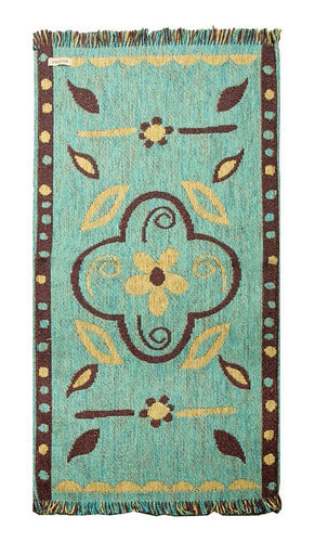 Huitrú Emilia Flor Chenille Carpet 65 X 37 Cm 1