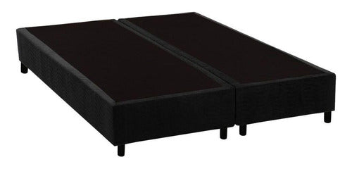 Cama Box Base King Suede Preto (193x20)costa Rica 0