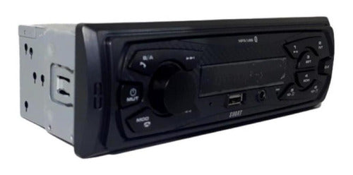 Svart Bluetooth Mp3 Car Radio with USB and Card Reader 3