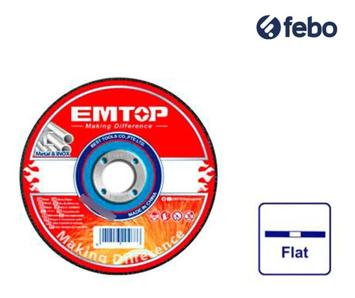 EMTOP Metal and Stainless Steel Cutting Disc Set - 115mm x 1.2mm x 22.2mm 1