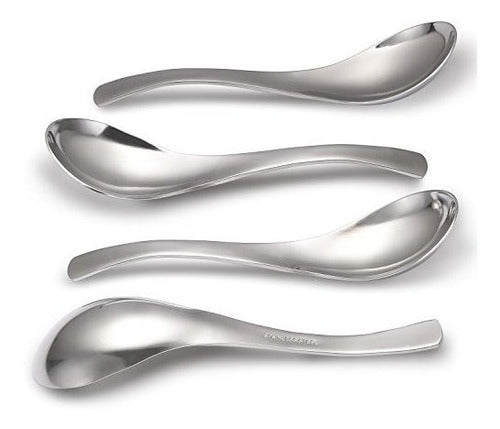 Hiware Thick Heavyweight Soup Spoons Set of 4 0