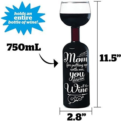 BigMouth Inc Original Wine Bottle Glass Mamá Por Aguantarme 3