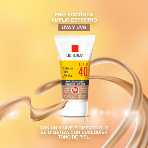 Lidherma Protector Solar 40 Color + Hyaluronic 4D Rich Cream 1