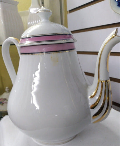 Cafetera O Tetera Isabelina De Porcelana De Gran Tamaño 5