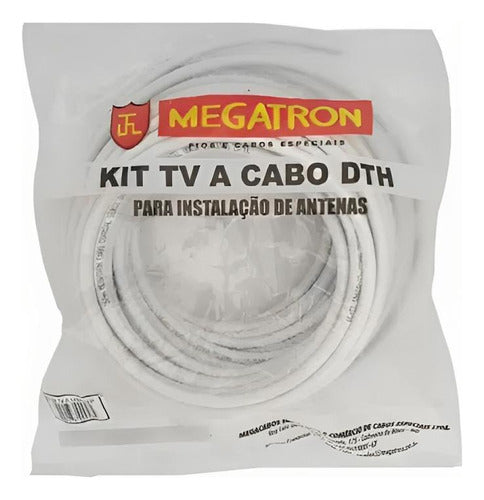 Kit 10 Cabos Coaxial Megatron Rg6 67% 15 Metros 0