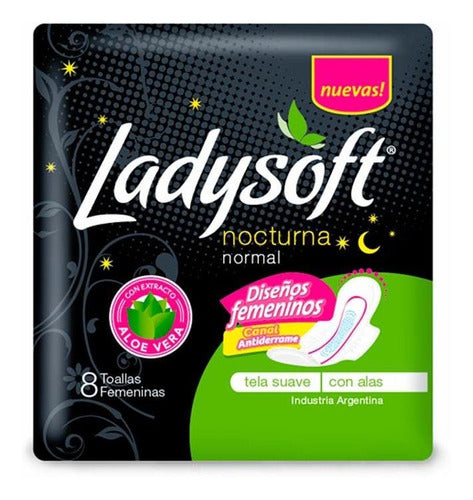 Ladysoft Pack X 12 Unid. Toallas Femeninas Nornoctur 8 Un 0